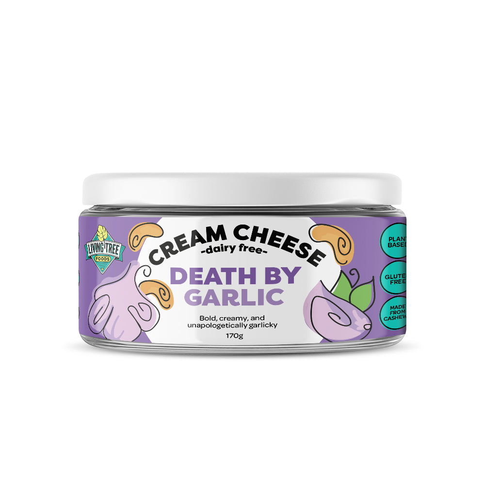 super garlicky garlic non-dairy dairy-free vegan plant-based cashew cream cheese