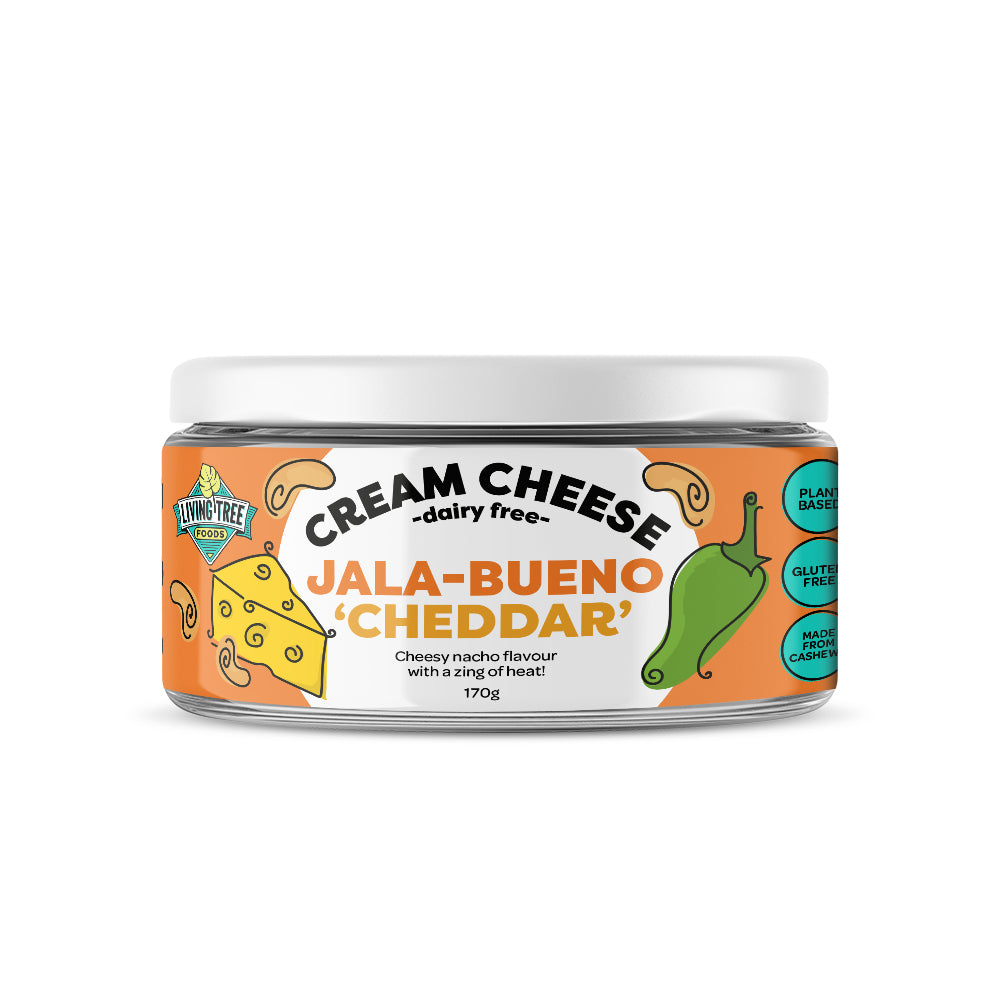 jalapeño cheddar non-dairy dairy-free vegan plant-based cashew cream cheese